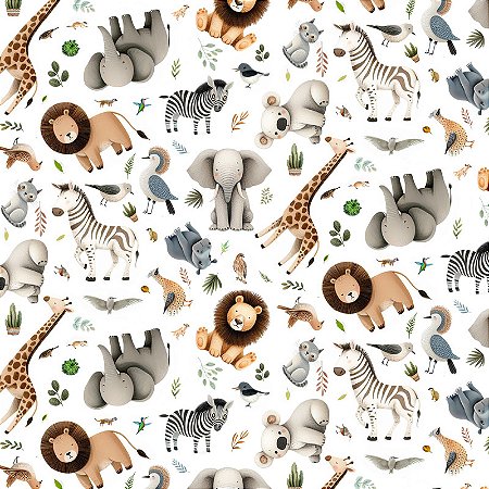 Tricoline Digital Selva Baby, 100% Algodão, 50cm x 1,50mt