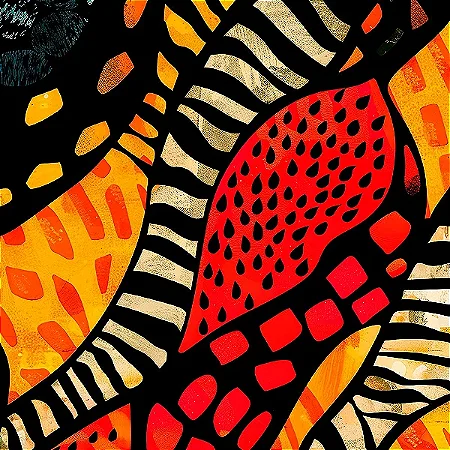 Tricoline Digital Mama África 01, 100% Algodão 50cm x 1,50mt