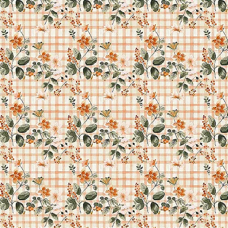 Tricoline Digital Orange Lemonade 3, 100%Alg, 50cm x 1,50mt