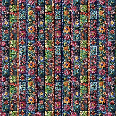 Tricoline Digital Psycho 4, 100% Algodão, 50cm x 1,50mt