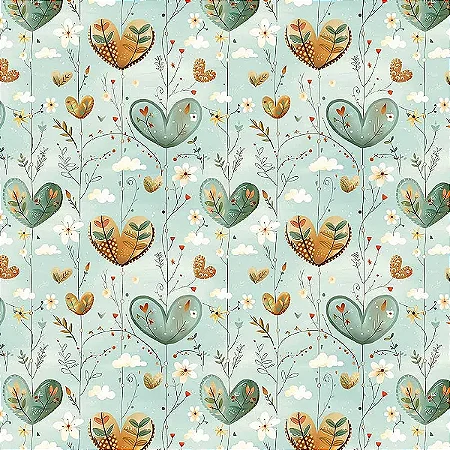 Tricoline Digital Era Uma Vez 5, 100%Algodão, 50cm x 1,50mt