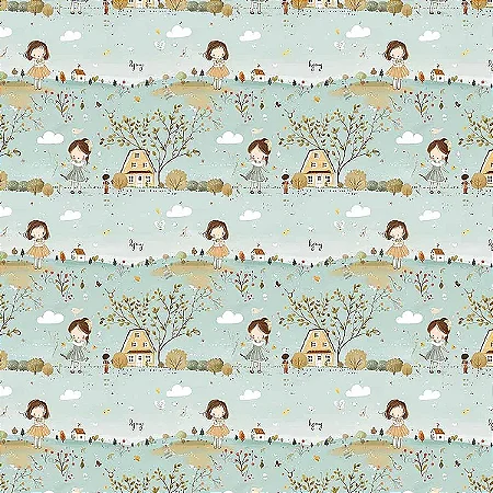 Tricoline Digital Era Uma Vez 2, 100%Algodão, 50cm x 1,50mt