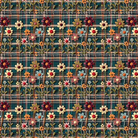 Tricoline Digital Na Fazenda Tem 13, 100%Alg. 50cm x 1,50mt