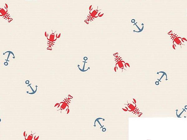 Cotton Linen Lagostas 02, 80%Algodão 20%Linho, 50cm x 1,52mt