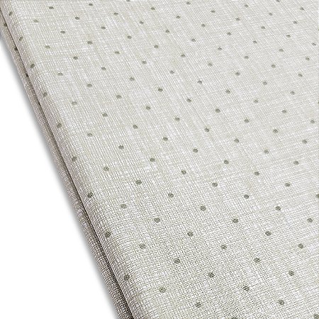 Tricoline Linho com Poá Verde Cana 100%Algodão 50cm x 1,50mt