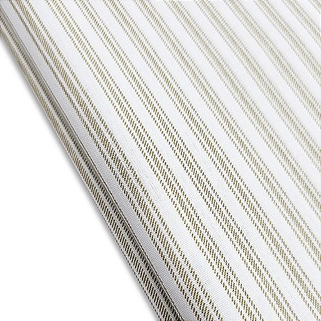 Tricoline Listrado Criativo Bege, 100%Algodão, 50cm x 1,50mt