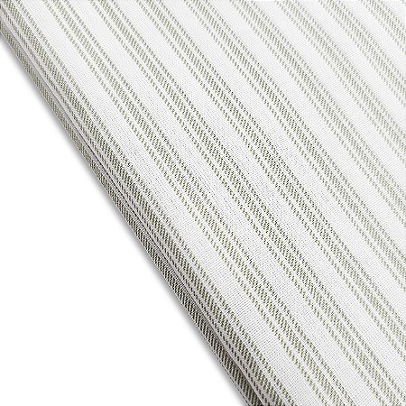 Tricoline Listrado Criativo Verde Cana 100%Alg 50cm x 1,50mt
