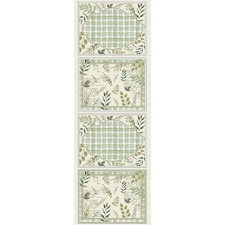Tricoline Dig. Jogo Americano Mesa Chic Verde, 50cm x 1,50mt
