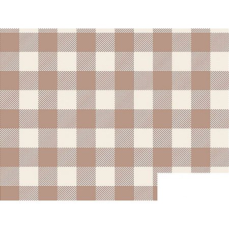 Cotton Linen Xadrez G Castor, 80%Alg 20%Lin, 50cm x 1,52mt