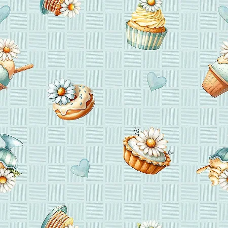 Tricoline Digital Sweeties 2, 100% Algodão 50cm x 1,50mt