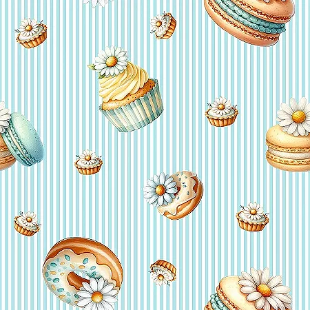 Tricoline Digital Sweeties 3, 100% Algodão 50cm x 1,50mt