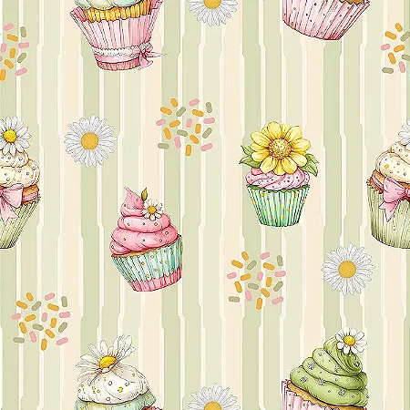 Tricoline Digital Sweeties 6, 100% Algodão 50cm x 1,50mt
