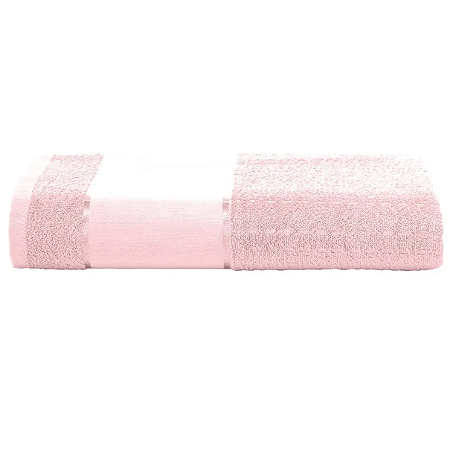 Toalha de Lavabo Felpudo Rosa, 100% Algodão, 30cm x 45cm