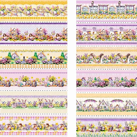 Tricoline Digital Barrado Lilás, 100% Algodão, 50cm x 1,50mt