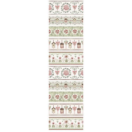 Tricoline Digital Barrado Delicadeza, 100%Alg. 50cm x 1,50mt