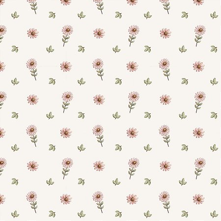 Tricoline Digital Mini Floral Delicadeza, 50cm x 1,50mt