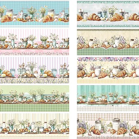 Tricoline Digital Barrado Croissant, 100%Alg, 50cm x 1,50mt