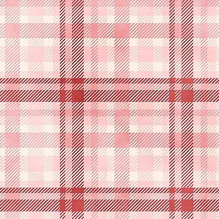 Tricoline Digital Xadrez Berry 2, 100% Algodão, 50cm x 1,50m