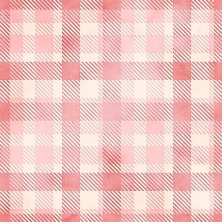 Tricoline Digital Xadrez Berry 1, 100% Algodão, 50cm x 1,50m