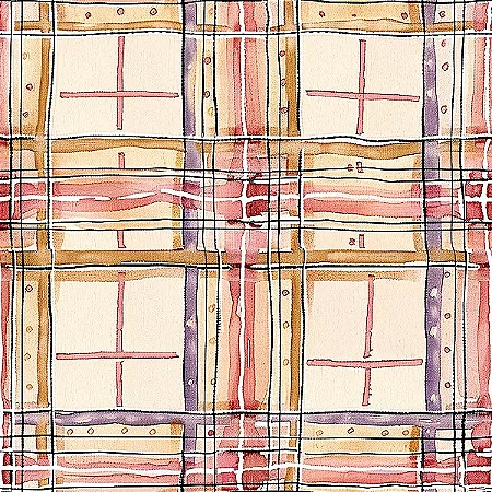 Tricoline Digital Floralice Xadrez, 100%Alg, 50cm x 1,50mt