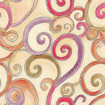 Tricoline Digital Floralice Caracol, 100%Alg, 50cm x 1,50mt