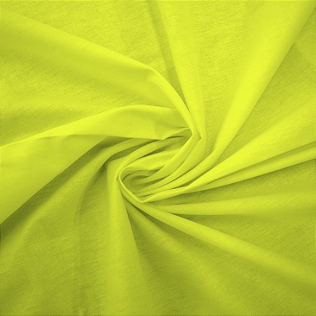 Tecido Tricoline Liso Peri Amarelo Limão, 50cm x 1,50mt