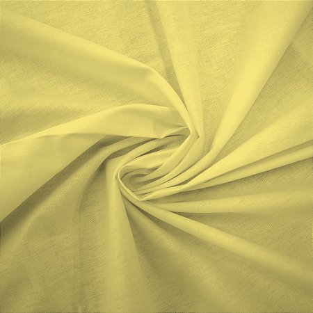 Tecido Tricoline Liso Peri Amarelo Claro, 50cm x 1,50mt