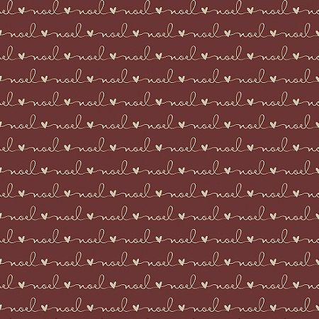 Tricoline Digital Noel Vermelho, 100% Algodão, 55cm x 1,50mt
