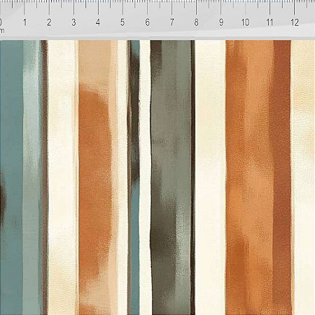 Tricoline Digital Sunset Listrado, 100% Alg., 50cm x 1,50mt