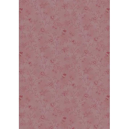 Tricoline Herbe Rose, 100% Algodão, 50cm x 1,50mt