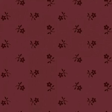 Tricoline Petit Vinho, 100% Algodão, 50cm x 1,50mt