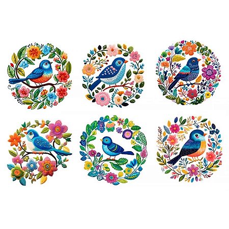 Estampa Fácil Guirlanda de Pássaros