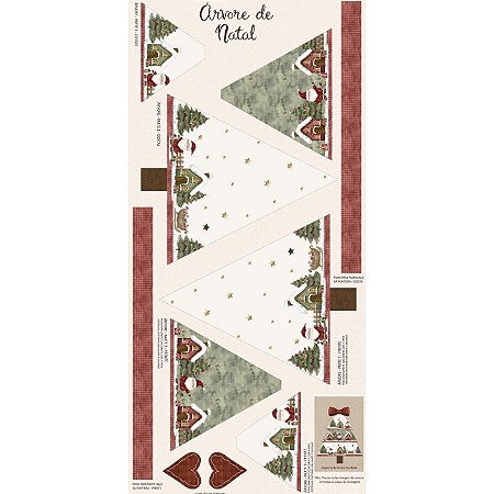 Tricoline Painel Árvore de Natal dos Sonhos, 68cm x 1,50mt