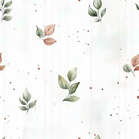 Tricoline Digital SS Folhinhas, 100% Algodão, 50cm x 1,50mt
