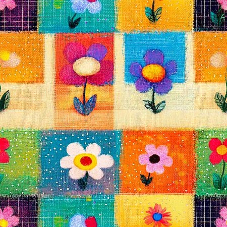 Tricoline Digital Patch Colorido, 100%Algodão, 50cm x 1,50mt