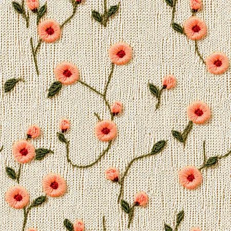 Tricoline Digital Botões Coralina 100%Algodão, 50cm x 1,50mt