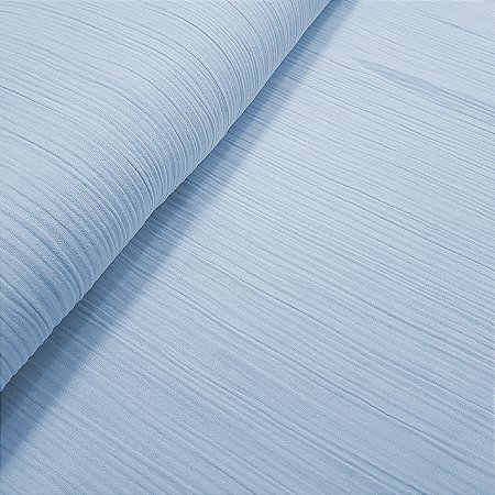 Tecido Cotton Plissato Azul Claro, 100% Algodão, 50cmx1,30mt