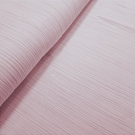 Tecido Cotton Plissato Rosa Claro, 100% Algodão, 50cmx1,30mt