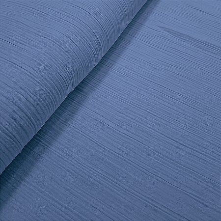 Tecido Cotton Plissato Azul Jeans, 100% Algodão, 50cmx1,30mt