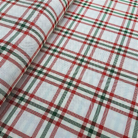 Tecido Panama Xadrez Napoli, 100% Poliester, 50cm x 1,70mt