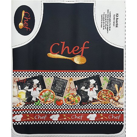 Sarja Impermeável Painel Avental Menu do Chef, 59cm x 1,50mt