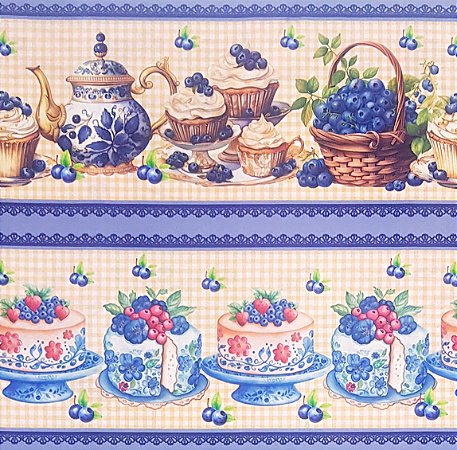Tricoline Digital Barrado Blueberry 100%Algodão 50cm x 1,50m