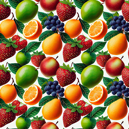 Tricoline Digital Frutas, 100% Algodão, 50cm x 1,50mt