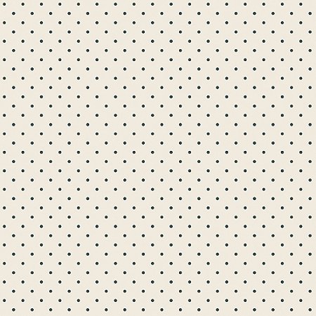 Tricoline Digital Poá Azul F. Creme, 100%Alg. 55cm x 1,50mt
