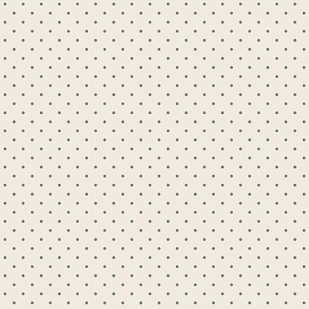 Tricoline Digital Poá Verde F. Creme, 100%Alg. 55cm x 1,50mt