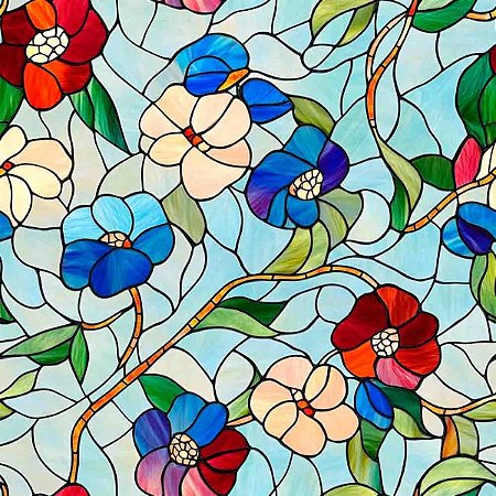 Tricoline Digital Mosaico Azul Claro, 100%Alg, 50cm x 1,50mt