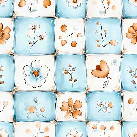 Tricoline Digital Patch, 100% Algodão, 50cm x 1,50mt