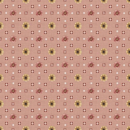 Tricoline Digital Micro Flores Alegria Goiaba, 50cm x 1,50mt