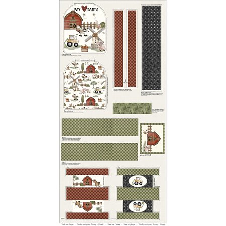 Tricoline Digital Painel Mochila Fazendinha, 70cm x 1,50mt