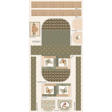 Tricoline Digital Painel Bolsa Garden, 100%Alg 70cm x 1,50mt